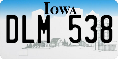 IA license plate DLM538