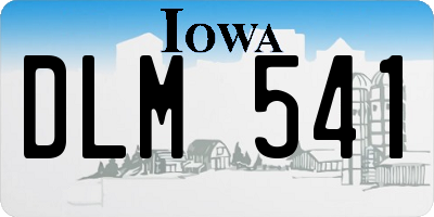 IA license plate DLM541