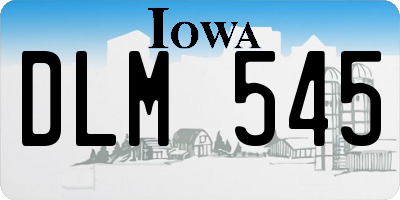 IA license plate DLM545