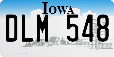 IA license plate DLM548