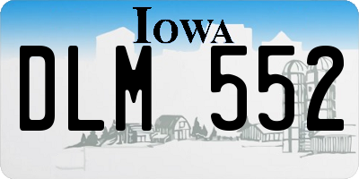 IA license plate DLM552
