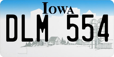 IA license plate DLM554