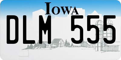 IA license plate DLM555