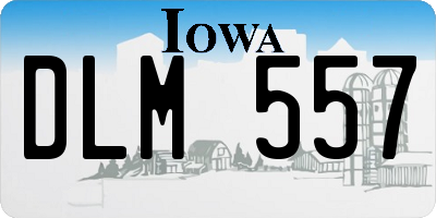 IA license plate DLM557