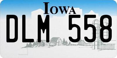 IA license plate DLM558