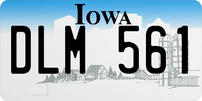 IA license plate DLM561