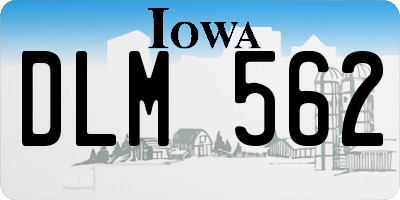 IA license plate DLM562