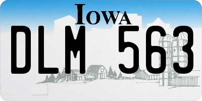 IA license plate DLM563