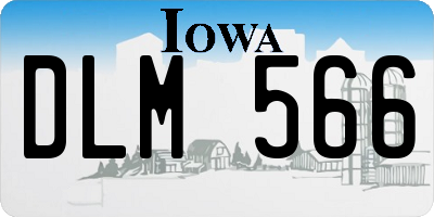 IA license plate DLM566