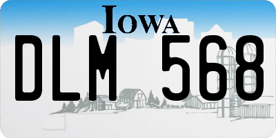 IA license plate DLM568