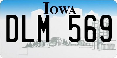 IA license plate DLM569
