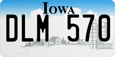 IA license plate DLM570