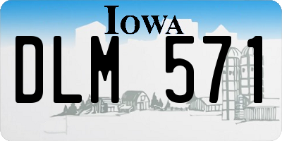 IA license plate DLM571