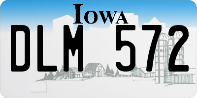 IA license plate DLM572