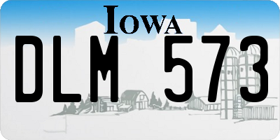 IA license plate DLM573