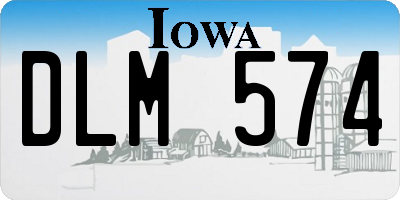 IA license plate DLM574