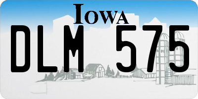 IA license plate DLM575