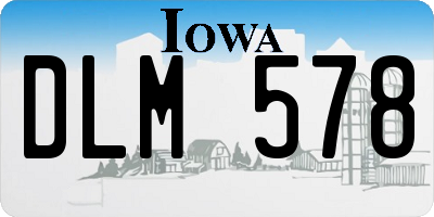 IA license plate DLM578