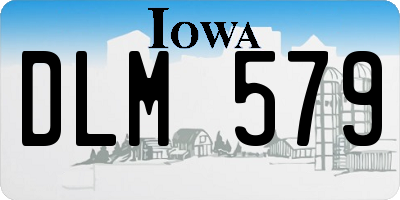 IA license plate DLM579