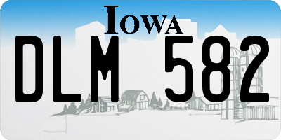 IA license plate DLM582