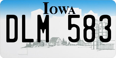 IA license plate DLM583