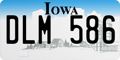 IA license plate DLM586