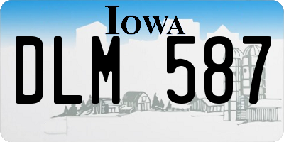 IA license plate DLM587