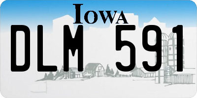 IA license plate DLM591