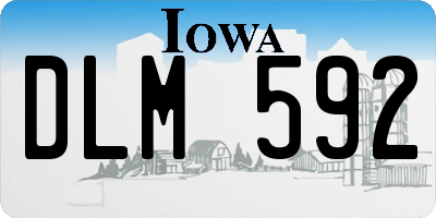 IA license plate DLM592
