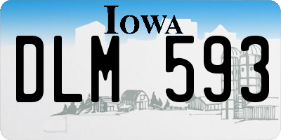 IA license plate DLM593