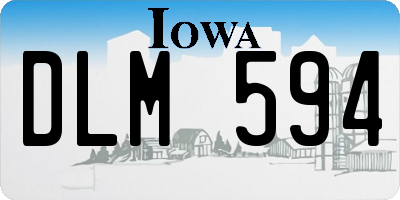 IA license plate DLM594