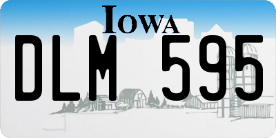 IA license plate DLM595