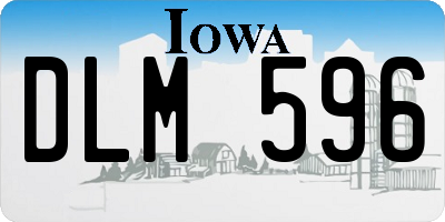 IA license plate DLM596