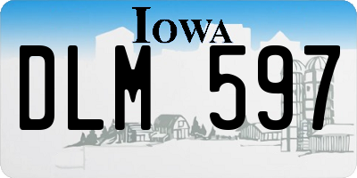IA license plate DLM597