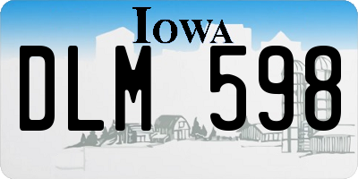 IA license plate DLM598