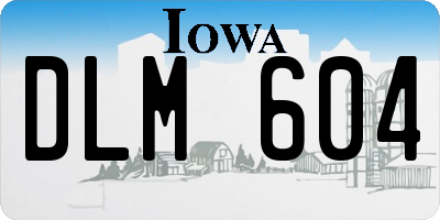 IA license plate DLM604