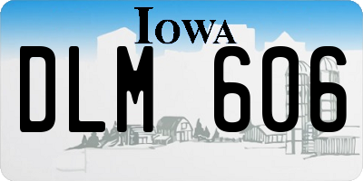 IA license plate DLM606