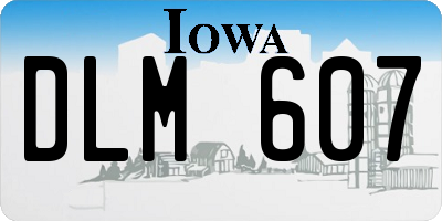 IA license plate DLM607
