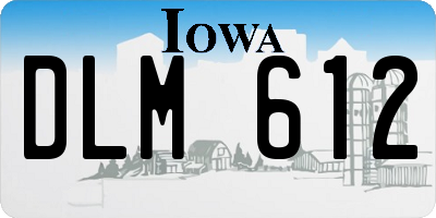 IA license plate DLM612