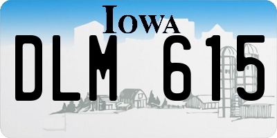 IA license plate DLM615