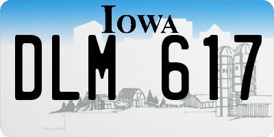 IA license plate DLM617