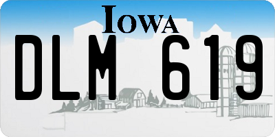 IA license plate DLM619