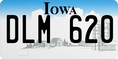 IA license plate DLM620