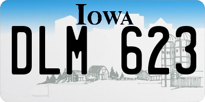 IA license plate DLM623