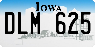 IA license plate DLM625