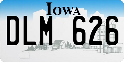 IA license plate DLM626