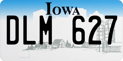 IA license plate DLM627