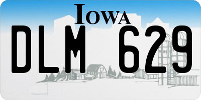 IA license plate DLM629