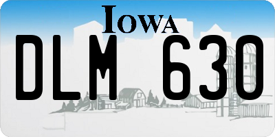 IA license plate DLM630