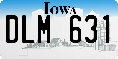 IA license plate DLM631